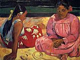 Paul Gauguin Wall Art - Two Women on Beach